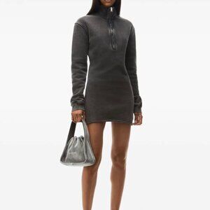 T By Alexander Wang Half-Zip Mini Dress - NEW WITH TAGS